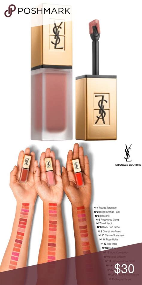 YSL tattoo couture lip color